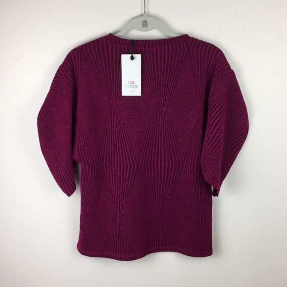 |Zara| Geometric Ribbed  Sweater - Picture 2 of 3